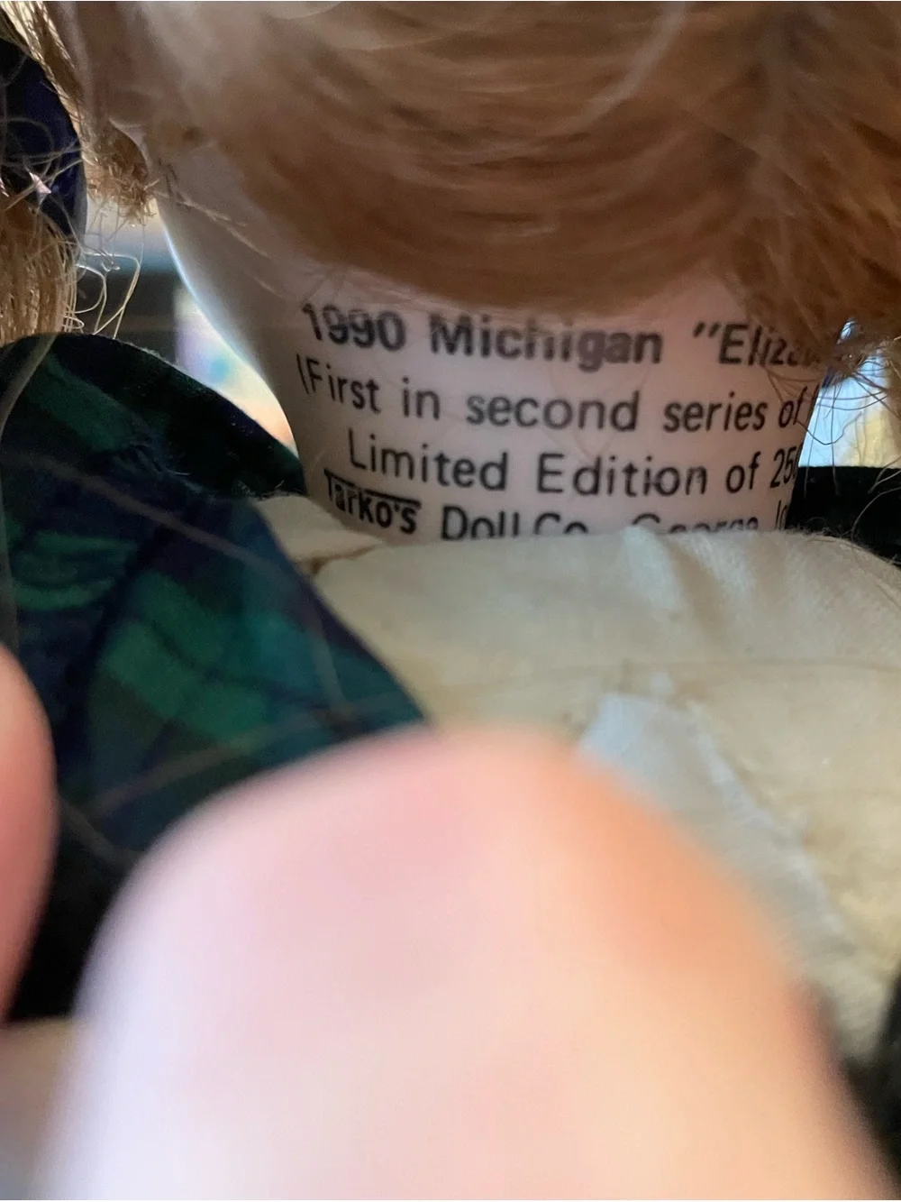 Tarko’s 1990 Michigan State Fair “Elizabeth” Doll